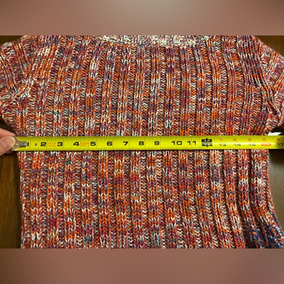 Desigual Chunky Multicolor Knit Y2K Style Turtleneck Long Sleeve Sweater Top - Picture 6 of 13